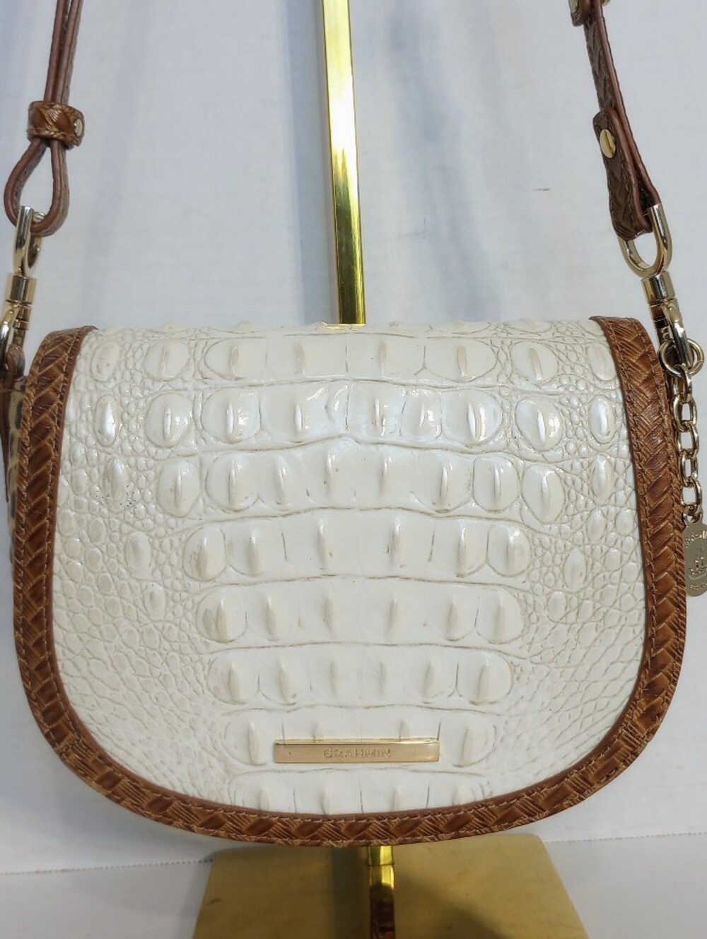 SOLD Brahmin Taber Collection Briar Crossbody In Coconut Milk - Picture 2 of 14